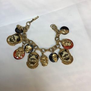 VINTAGE FLORENZA JAPANESE DEVIL NOH BRACELET SIGNED